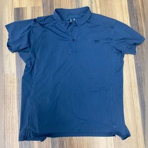 Arc'teryx Shirt Mens XXL Blue Captive Polo Short Sleeve Hiking Outdoor